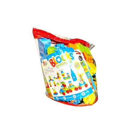 Jeux de construction Blocs colorés en plastique 120 pièces