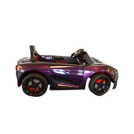 Voiture électrique, r/c 2.4g Violet siège en cuir fonction MP3 prise USB 113x66x48