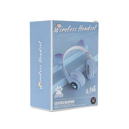 Casque sans fil pour enfants Cat bleu