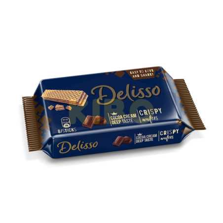 Gaufrette Delisso au cacao saveur chocolat noir 40g