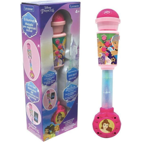 Microphone - LEXIBOOK - Princesses Disney - Lumineux - Effets sonores - Mélodies intégrées
