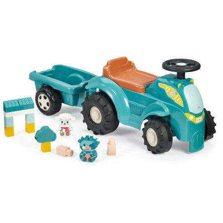 Tracteur directionnel garni avec remorque - ECOIFFIER - 15 accessoires - De 12 a 36 mois