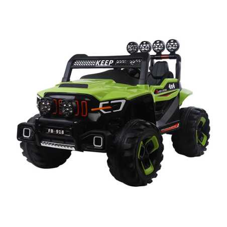 Voiture électrique r/c vert 2.4g, fonction MP3 USB/carte TF 138x90x94