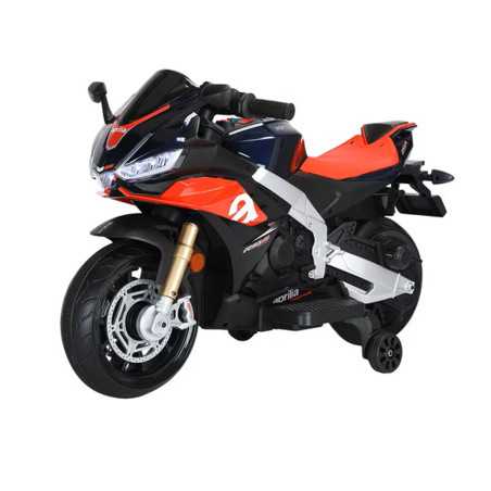 Moto électrique rouge et noir avec licence