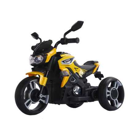 Moto électrique jaune et noir bluetooth prise