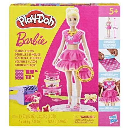 Play-Doh Barbie Dentelles et noeuds, coffret de pâte a modeler