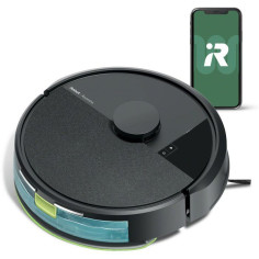 iRobot Roomba 105 Combo - Robot Aspirateur Laveur 2en1 - 7KPa - Navigation LiDAR - Détection des Tapis - 4 Niveaux d'Aspiration