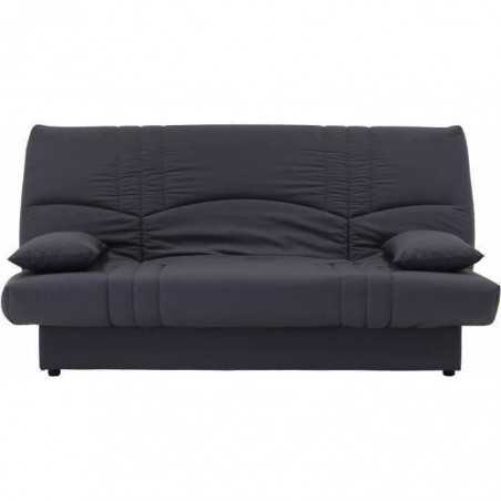 Canapé convertible clic clac 3 places - Tissu Gris anthracite - L 190 x P 92 cm - DREAM - Style Contemporain