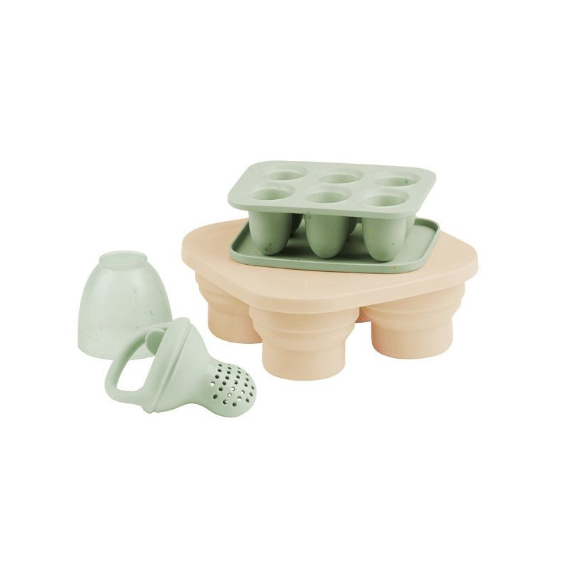 Set Babymoov 2 Bacs Glaçon Bébé + 1 Grignoteuse – Pour Diversification Alimentaire Et Poussées Dentaires