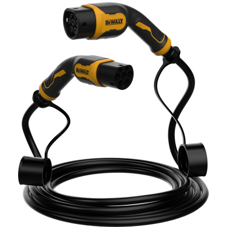 Câble de charge pour véhicule électrique - DEWALT - 22kW - Type 2 - 5 m - Câble TPU - 32A - 380V AC