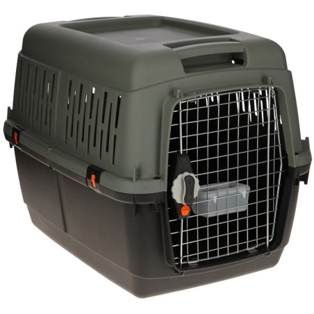 Box de transport - KERBL - Eco - Gris/vert - 70 × 50 × 51,5 cm