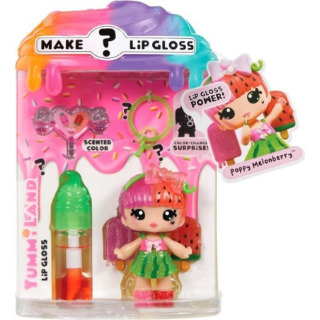 Yummiland Lip Gloss Doll - Color Change Combo - Poppy Melonberry