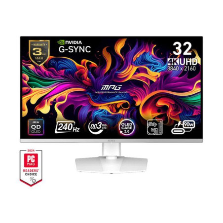 Ecran PC Gamer - MSI - 32 - UHD - 240Hz - Dalle QD-OLED - 0.03ms - Ajustable en hauteur - MPG 321URXW QD-OLED