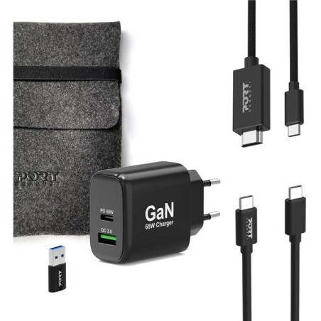 Alimentation PC - PORT Designs - PACK 4 en 1 - Chargeur GaN - 65 W