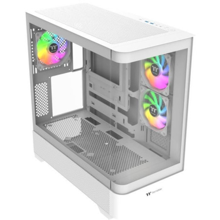 Boîtier PC sans alimentation - THERMALTAKE - View 290 TG ARGB Snow - Moyen tour - Format ATX - 3x120mm A-RGB inclus - Blanc