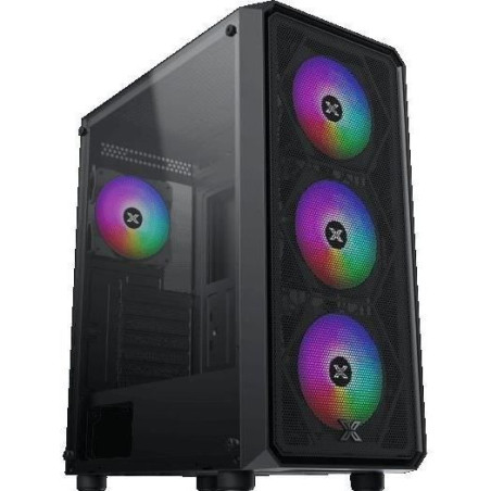 Boîtier PC sans alimentation - XIGMATEK - DUO X - Moyen tour - Format E-ATX - 4x120mm RGB inclus - Noir