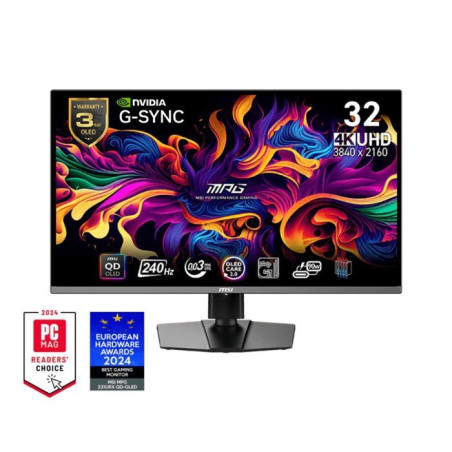 Ecran PC Gamer - MSI - 31,5 - UHD - 240Hz - Dalle QD-OLED - 0,03ms - Ajustable en hauteur - MPG 321URX QD-OLED