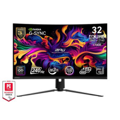 Ecran PC Gamer incurvé - MSI - 31,5 - UHD - 240Hz - Dalle QD-OLED - 0,03ms - Ajustable en hauteur - MPG 321CURX QD-OLED