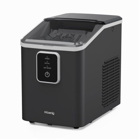 Machine a glaçons HKoeNIG - KUB12 - Jusqu'a 12kg de glaçons par jour - 6 a 13 minutes de production - 120W - Noir