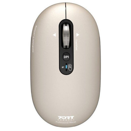 Souris sans fil - PORT Designs - 910500 PURE - Bluetooth - Rechargeable - Beige clair