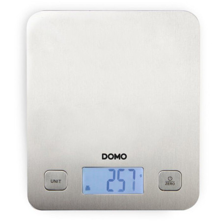 DOMO DO9239W - Balance culinaire éléctronique - Tare - Arret auto - Jusqu'a 1 gramme pres - Plateau de pesage inox