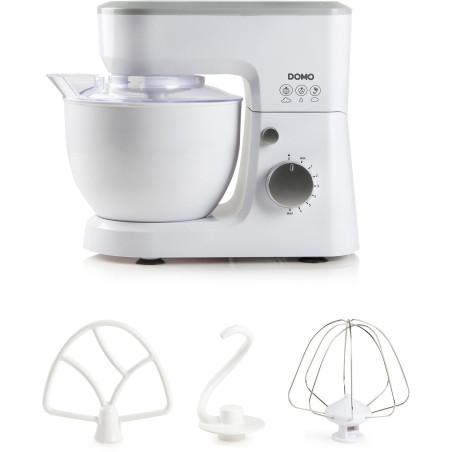 Robot pâtissier - DOMO - DO9241KR - 600 W - 6 vitesses - 4 L - Blanc