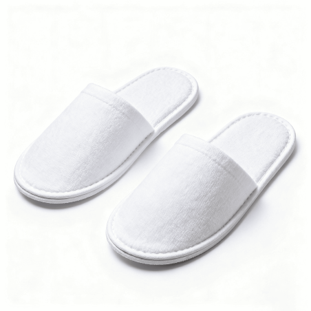 Pantoufle serviette en coton standard - Blanc