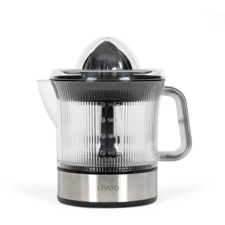 Presse-agrumes électrique - LIVOO - DOD210 - 40 W - 1 grand cône et 1 petit cône - Inox / Noir