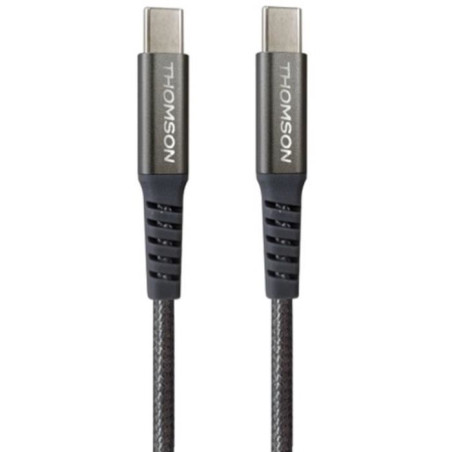 Câble THOMSON USB-C vers USB-C 100W - Charge rapide et transfert de données – Longueur 1,5m
