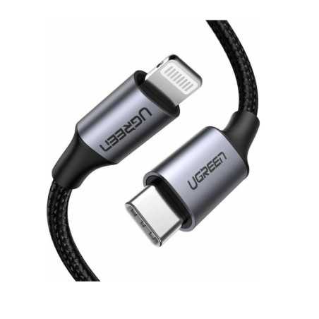 Câble Lightning - UGREEN - Câble renforcé Lightning vers USB-C - 1 m - Noir