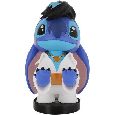 Figurine Disney Stitch Elvis - EXQUISITE GAMING - Cable Guys - Support écouteurs, smartphone ou petit accessoire - 20 cm