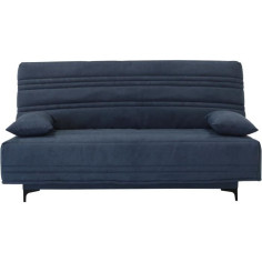 Banquette clic clac 3 places - Tissu bleu - L199 x P96 x 103 cm - KRISTEN - Style contemporain Banquette clic clac 3 places - Tissu bleu - L199 x P96 x 103 cm - KRISTEN - Style contemporain