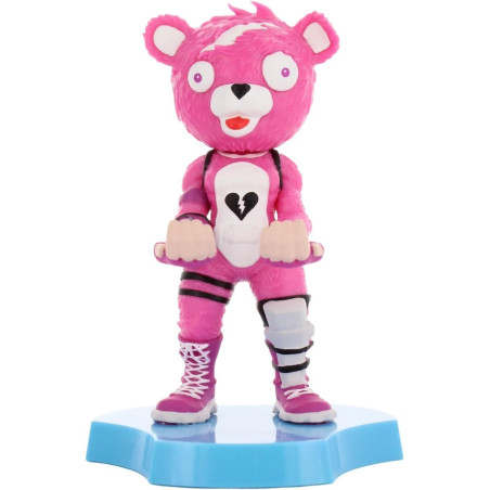 Figurine Fortnite Cuddle Team Leader - EXQUISITE GAMING - Cable Guys - Support écouteurs, smartphone ou petit accessoire - 11 c