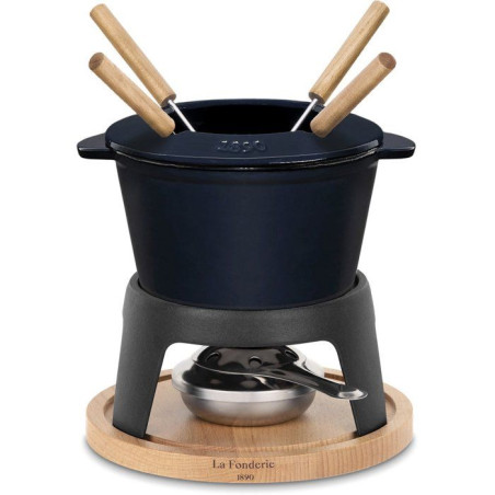 Fondue en fonte émaillée - LA FONDERIE 1890 - MONT D'ARBOIS - 1,2 L - 4 personnes - Bleu