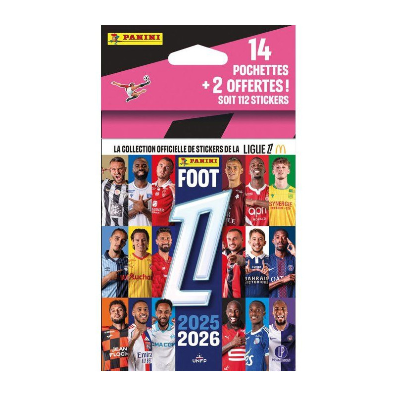 Panini Foot 2024-2025 – Blíster Ligue 1 McDonald's Con 6 Sobres De 5 Pegatinas (30 Cromos), Edición 50º Aniversario Colección 2024-2025