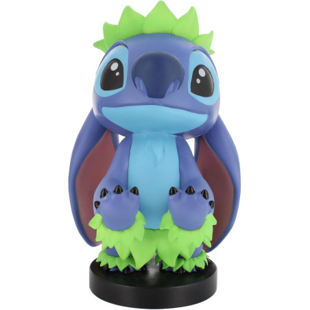 Figurine Disney Stitch Hula - EXQUISITE GAMING - Cable Guys - Support écouteurs, smartphone ou petit accessoire - 20 cm