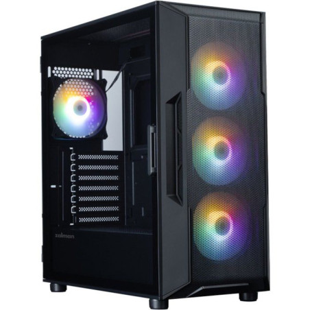 Boitier PC sans alimentation - ZALMAN i3 NEO V2 - I3NEOV2FRGBBK - Moyen tour - Format ATX - Noir