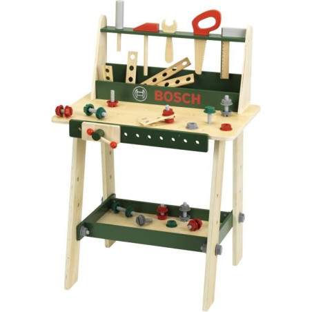 Etabli Bosch - KLEIN - 8169 - En bois FSC avec accessoires - Des 3 ans
