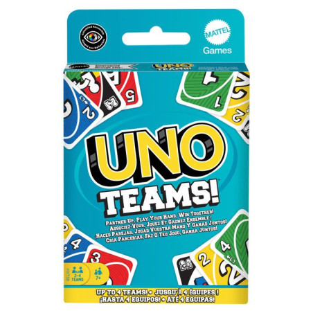 Jeu de cartes - UNO - HXT58 - UNO Teams - Équipes de deux - 4 a 8 joueurs
