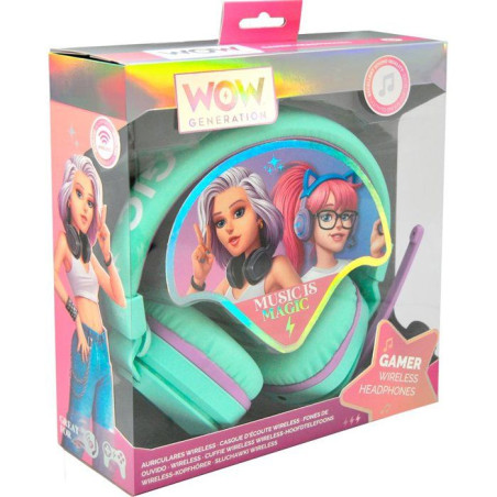 Casque audio de gamer sans fil Wow Generation - bluetooth - Micro inclus - réglable - chargeur USB inclus