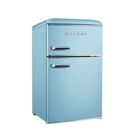 Mini frigo rétro GALANZ BCD-88VF-53H 88 L Bleu 220V/50Hz