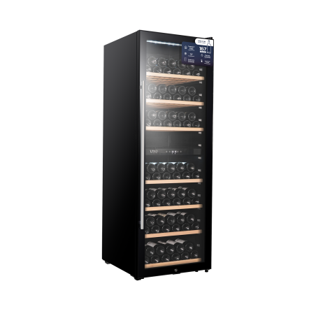 Cave à Vin 167 Bouteilles (418L) - Dual Zone - Etagères En Bois -Noir