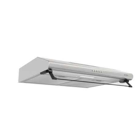 Hotte Aspirante 60cm Inox - 3 Vitesses - Puissance 200m3/h - Éclairage Led - Filtre Charbon + Maille - 80W