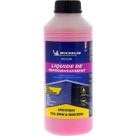 Liquide de refroidissement- MICHELIN - Rose - Adapté aux normes VAG BMW MERCEDES - 1L