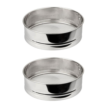Ensemble de 2 Tamis de cuisine inox extra fin - FACKELMANN - Basic - 18 cm