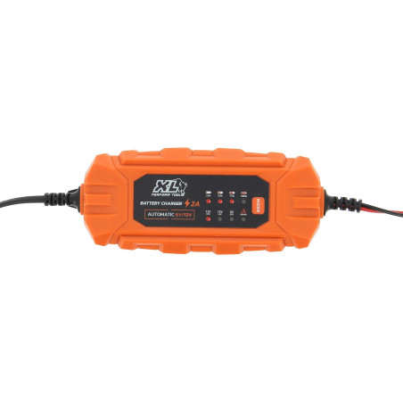 Chargeur batterie auto - XLPT - 2A - 35W - 12V - 3 m - IP65 - Protection inversion polarité/court-circuit/mauvaise batterie