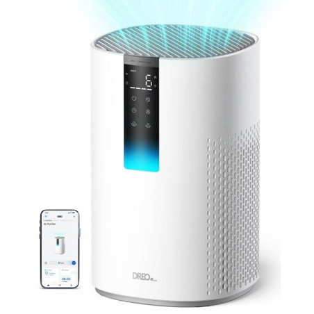 Ionisateur - DREO - Macro AP605S - Renouvellement de l'air jusqu'a 73 m²/h - Ultra-silencieux - Minuterie - Verouillage enfant
