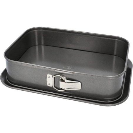 Moule rectangulaire a fond amovible - BIRKMANN - EASY BAKING - Acier carbone - Anti adhésif - 34 x 23,5 x 8 cm