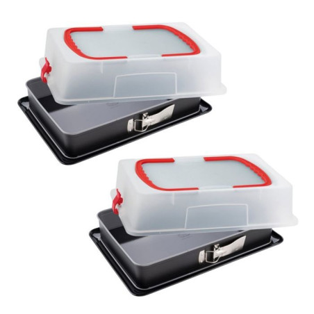 Lot de 2 moules a charniere avec couvercle - DR oeTKER - Back-Idee Kreativ - 42 x 29 cm