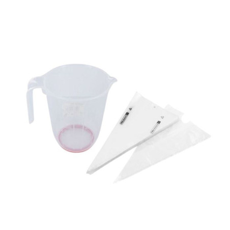 Set de 100 poches a douilles professionnelles - FACKELMANN PROFESIONAL - Verre doseur 1 L - 50 cm